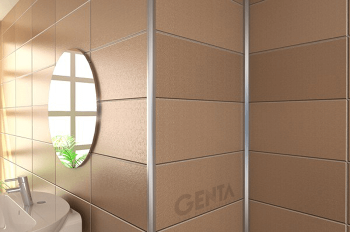 Mẫu nẹp nhôm trang trí tường cho phòng tắm